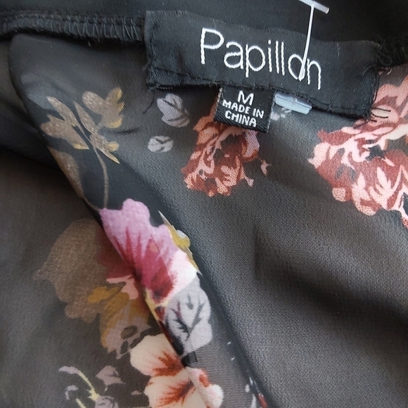 papillon Black Floral Kimono - Picture 5 of 8